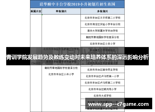青训学院发展趋势及教练变动对未来培养体系的深远影响分析